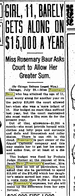 July 28, 1922 The Denver post Rosemary Baur