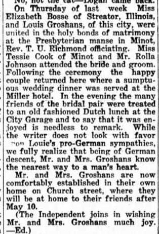 Louis Groshans and Elizabeth Bosse