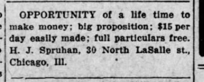 26 Jan 1914 Kansas City , Kansas Gazette Globe H.J. Spruhan
