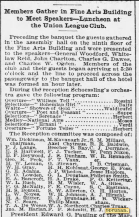 H J Spruhan 14 February 1899 Chicago Tribune