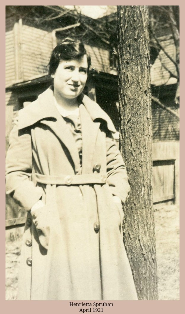 Henrietta Spruhan Hess April 1921 in overcoat