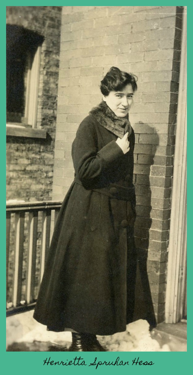 Henrietta Spruhan Hess in dark coat fur collar