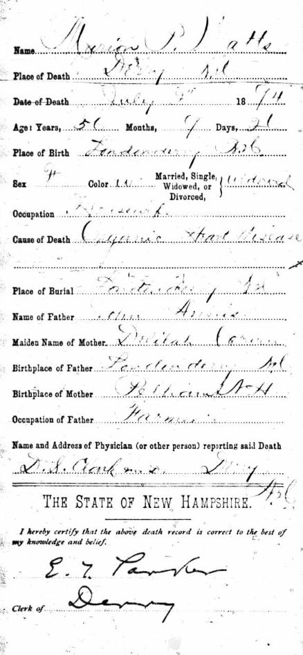 death of Miriam Watts