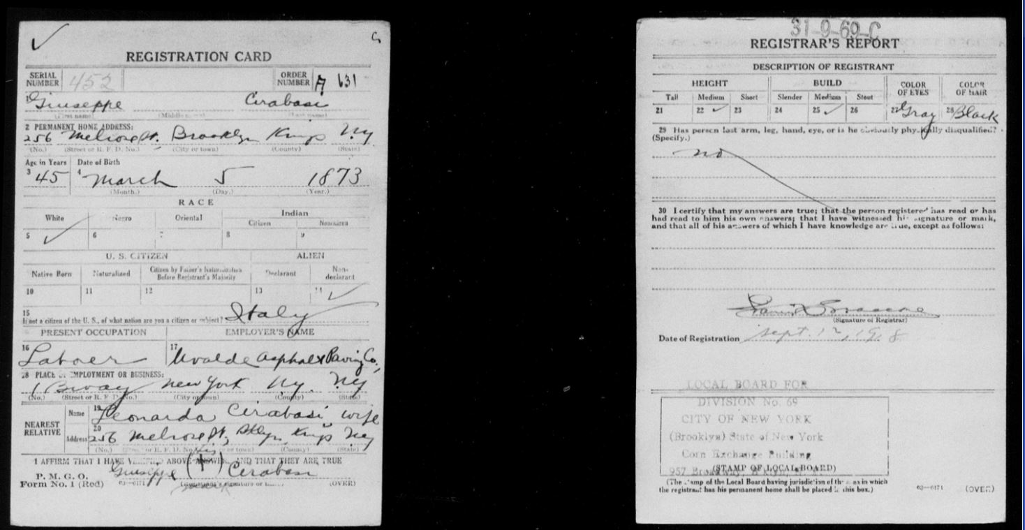 Giuseppe Cirabasi draft