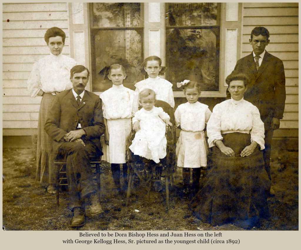 Could be Juan and Dora Hess with George Sr yongest in middle of front row